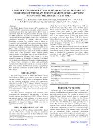 A Monte Carlo Simulation Approach to the Reliability Modeling of the Beam Permit System of Relativistic Heavy Ion Collider (Rhic) at Bnl* P