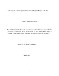 Competing and Conflicting Power Dynamics in Waqfs in Kenya, 1900-2010