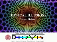 OPTICAL ILLUSIONS Matyas Molnar More Info, Examples, Sources