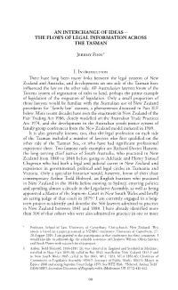 An Interchange of Ideas – the Flows of Legal Information Across the Tasman