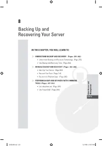 Backing up and Recovering Your Server