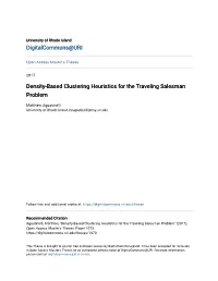 Density-Based Clustering Heuristics for the Traveling Salesman Problem