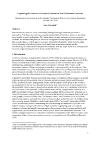Explaining the Existence of Pseudo-Commons in Post-Communist Countries