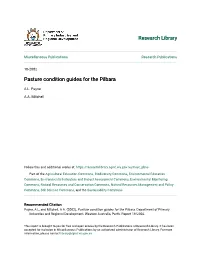 Pasture Condition Guides for the Pilbara