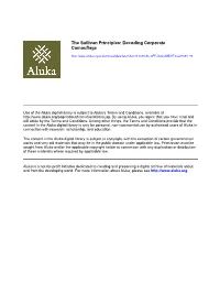 The Sullivan Principles: Decoding Corporate Camouflage