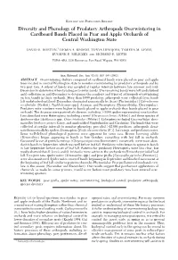 Diversity and Phenology of Predatory Arthropods Overwintering in Cardboard Bands Placed in Pear and Apple Orchards of Central Washington State