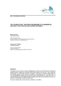 “Double Slab”: Features and Meaning of a Residential Building Type in Barcelona Modern Movement