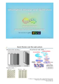 Information Storage and Spintronics 07