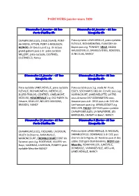 PARCOURS Janvier-Mars 2020