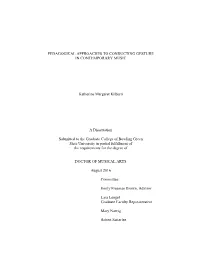 Pedgogical Approaches to Conducting Gesture In