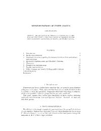 REPRESENTATIONS of FINITE GROUPS Contents 1. Introduction 1