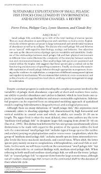 Sustainable Exploitation of Small Pelagic Fish Stocks Challenged by Environmental and Ecosystem Changes: a Review
