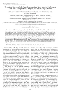 Towards a Monophyletic Hoya (Marsdenieae, Apocynaceae): Inferences from the Chloroplast Trnl Region and the Rbcl-Atpb Spacer
