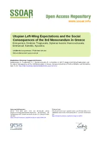 Utopian Left-Wing Expectations and the Social Consequences of the 3Rd