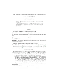2Y, X &gt; 0, Y ≥ 0 1. Scope We Consider the Number of Ways to Repr