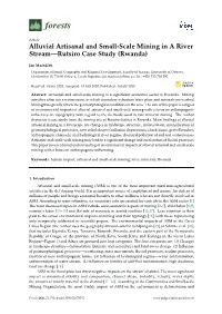 Alluvial Artisanal and Small-Scale Mining in a River Stream—Rutsiro Case Study (Rwanda)