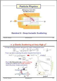 Deep Inelastic Scattering