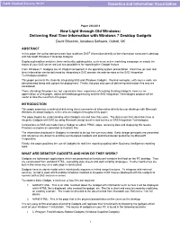Delivering Real-Time Information with Microsoft Windows 7 Desktop