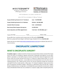 Oncoplastic Lumpectomy