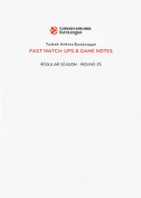 Past Match-Ups & Game Notes