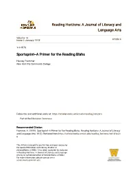 Sportsprint--A Primer for the Reading Blahs