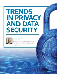 Trends in Privacy and Data Security