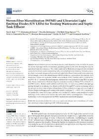 (UV Leds) for Treating Wastewater and Septic Tank Effluent