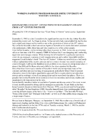 Working Paper by Professor Roger Smith, University of Western Australia