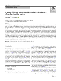 A Review of Eimeria Antigen Identification for the Development Of