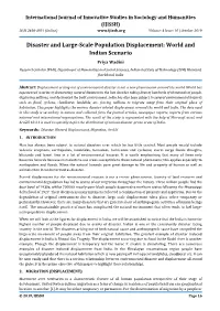 Disaster and Large-Scale Population Displacement: World and Indian