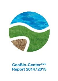 Geobio-Center LMU Report 2014 / 2015