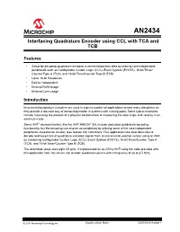 Interfacing Quadrature Encoder Using CCL with TCA and TCB