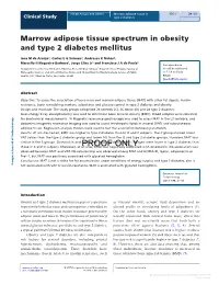 Marrow Adipose Tissue Spectrum in Obesity and Type 2 Diabetes Mellitus