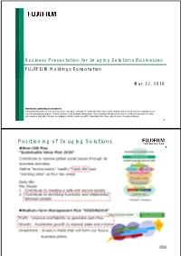 Positioning of Imaging Solutions