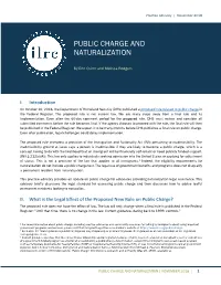 Public Charge and Naturalization