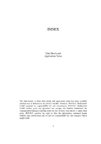 1 Data Sheets and Application Notes