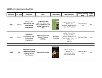 2018 NADTA Conference Book List