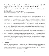 An Analysis of Offshore Wind Farm SCADA Measurements to Identify