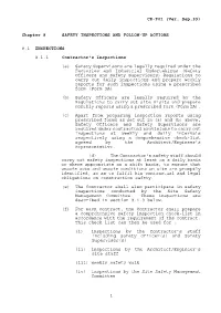 Chapter 8 SAFETY INSPECTIONS and FOLLOW-UP ACTIONS