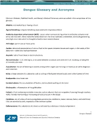 Dengue Glossary and Acronyms