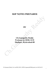 Dsp Notes Prepared