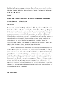 Evolved to Be Irrational? Evolutionary and Cognitive Foundations of Pseudosciences