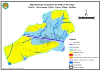 Map Showing Prioritization for Artificial Recharge Legend