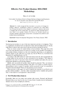 Effective New Product Ideation: IDEATRIZ Methodology