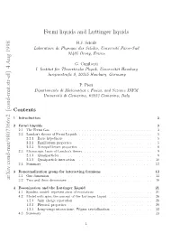 Fermi Liquids and Luttinger Liquids