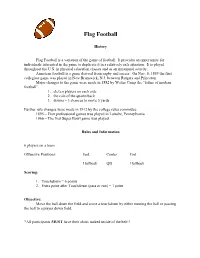 Flag Football Study Guide