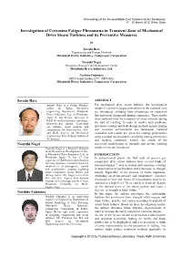 Investigation of Corrosion Fatigue Phenomena in Transient Zone of Mechanical Drive Steam Turbines and Its Preventive Measures