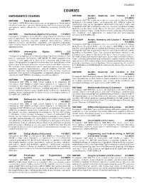 Mathematics Courses