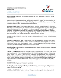 Tee-Scripts.Com PRE-TOURNAMENT INTERVIEW May 2, 2018 ANGELA