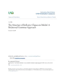 The Structure of Reflexive Clauses in Michif: a Relational Grammar Approach